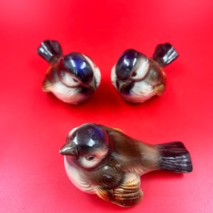 Vintage Goebel Mom Sparrow CV72 with Pair of Baby Sparrow CV74 - Made in W. Germany