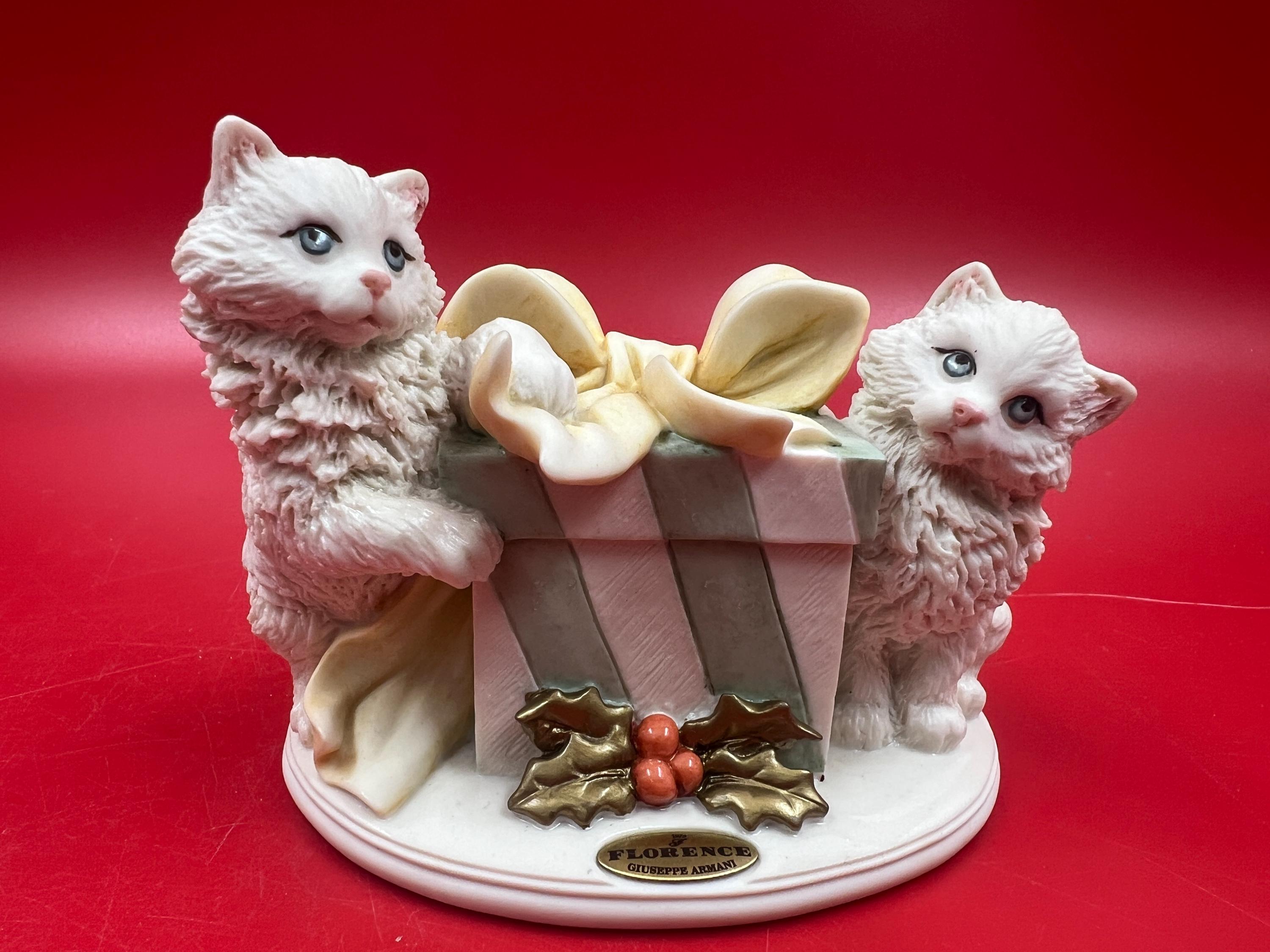 イタリア製　ARMANIアルマーニ　FLORENCE1934　子猫の置物　希少品 イタリア製 ARMANIアルマーニ FLORENCE1934 子猫の置物 希少品