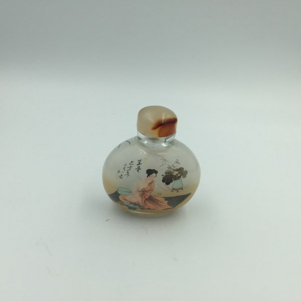 Antique Snuff-bottle with Inside Painting