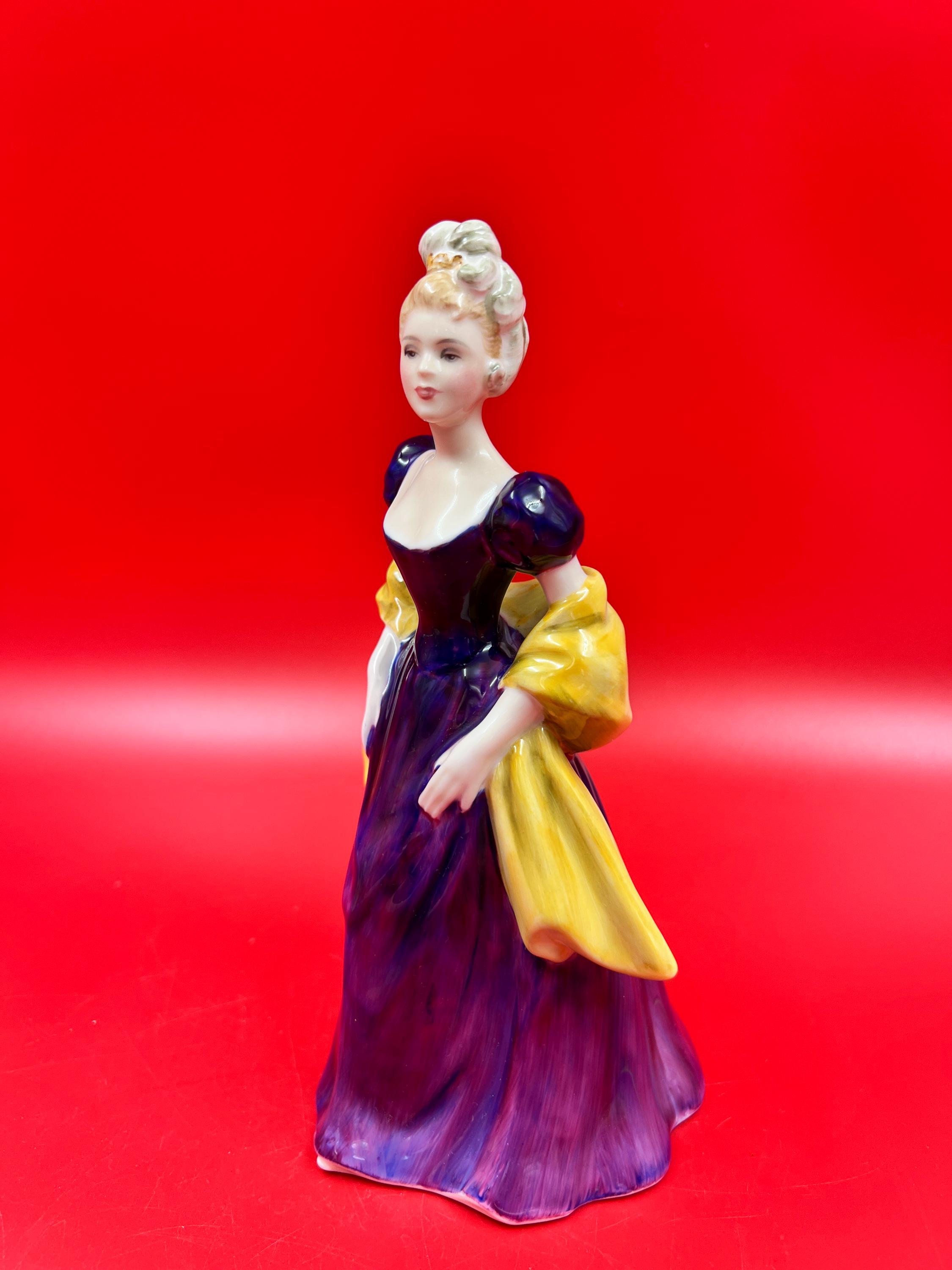 Elegant Loretta Figurine in Purple Gown - 1965 Royal Doulton Bone