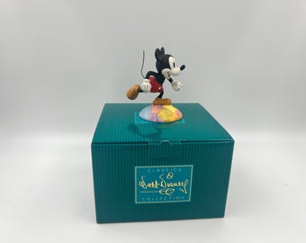 Walt Disney Millennium Mickey Figurine - On Top of the World Collectible Box & COA