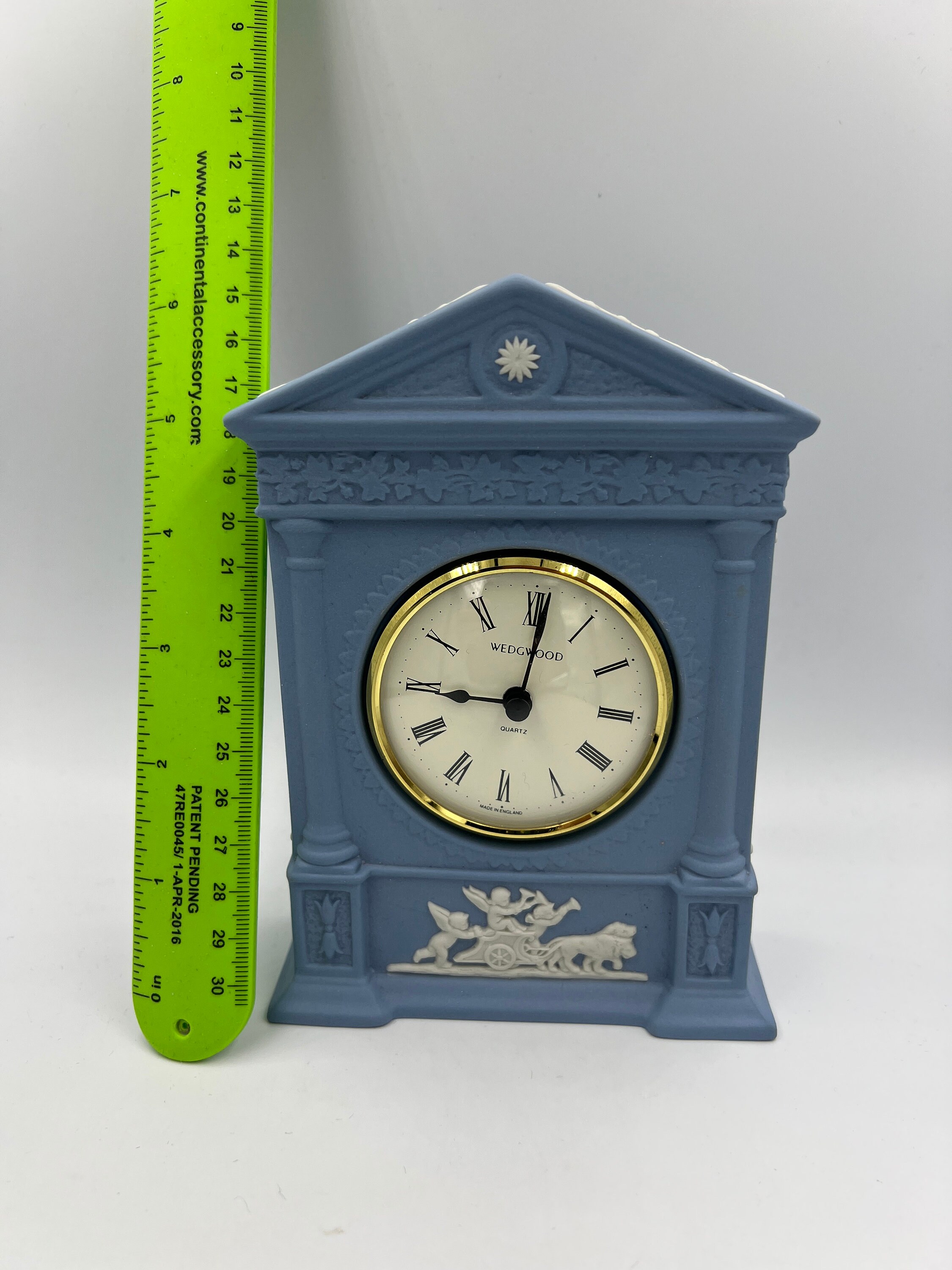 Wedgwood Blue Jasperware Quartz Clock Need Battery Excellent Etsy