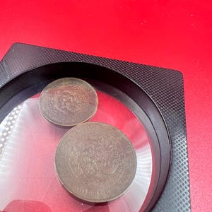 Rare! 1905 Qing Dynasty Guangxu 20 Cash Copper Coin - Fengtien & 1907 Guangxu Qing Dynasty Copper 10 Cash Coin -Yuezi  in presentation case