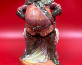 Vintage L'aquilone Italy Fat Man Figurine, Italian Man With Blue