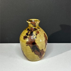 Récipient décoratif en argile par Lorenzen, hauteur 5,5 - Poterie de la Nouvelle-Écosse