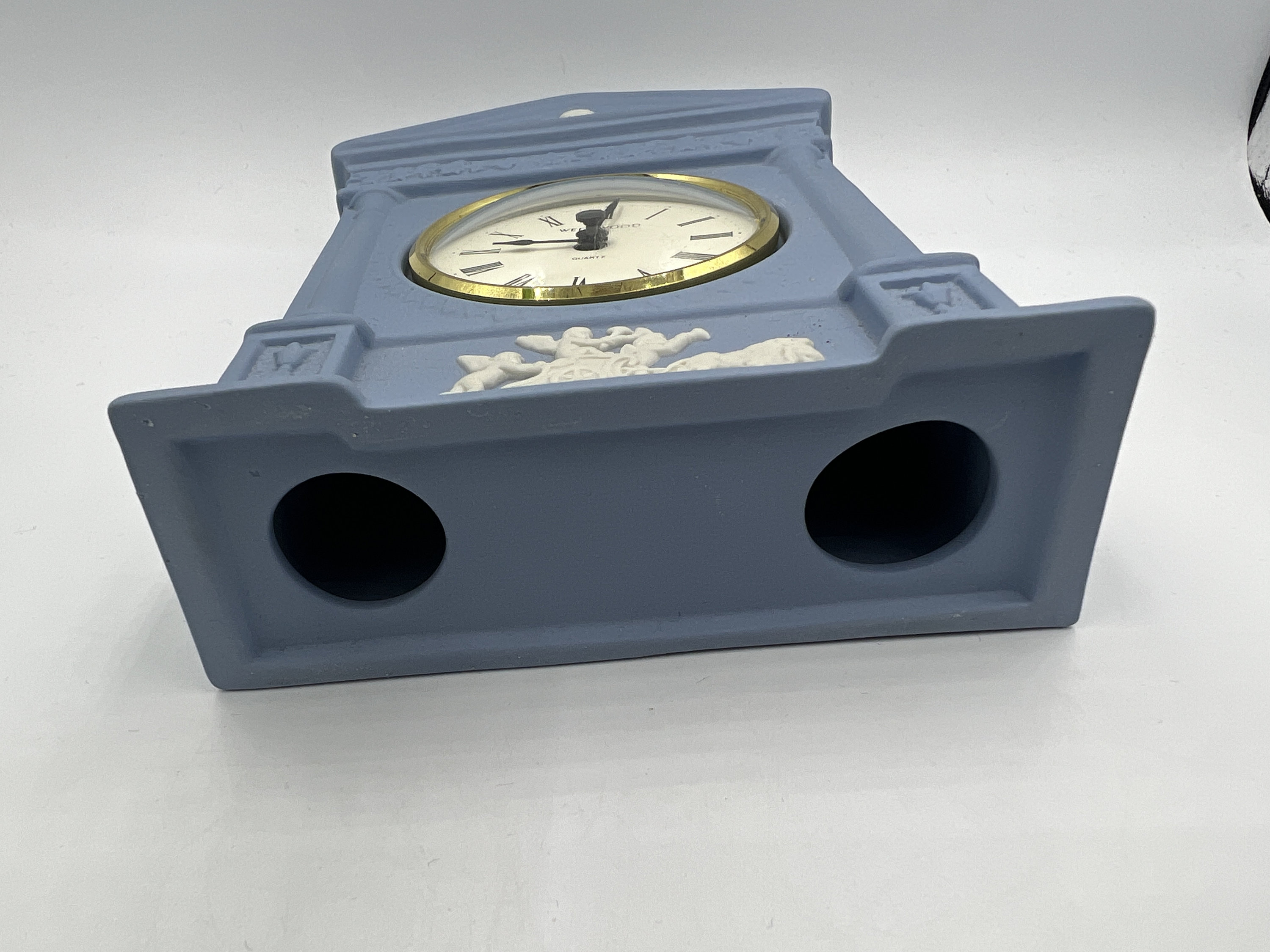 Wedgwood Blue Jasperware Quartz Clock Need Battery Excellent Etsy