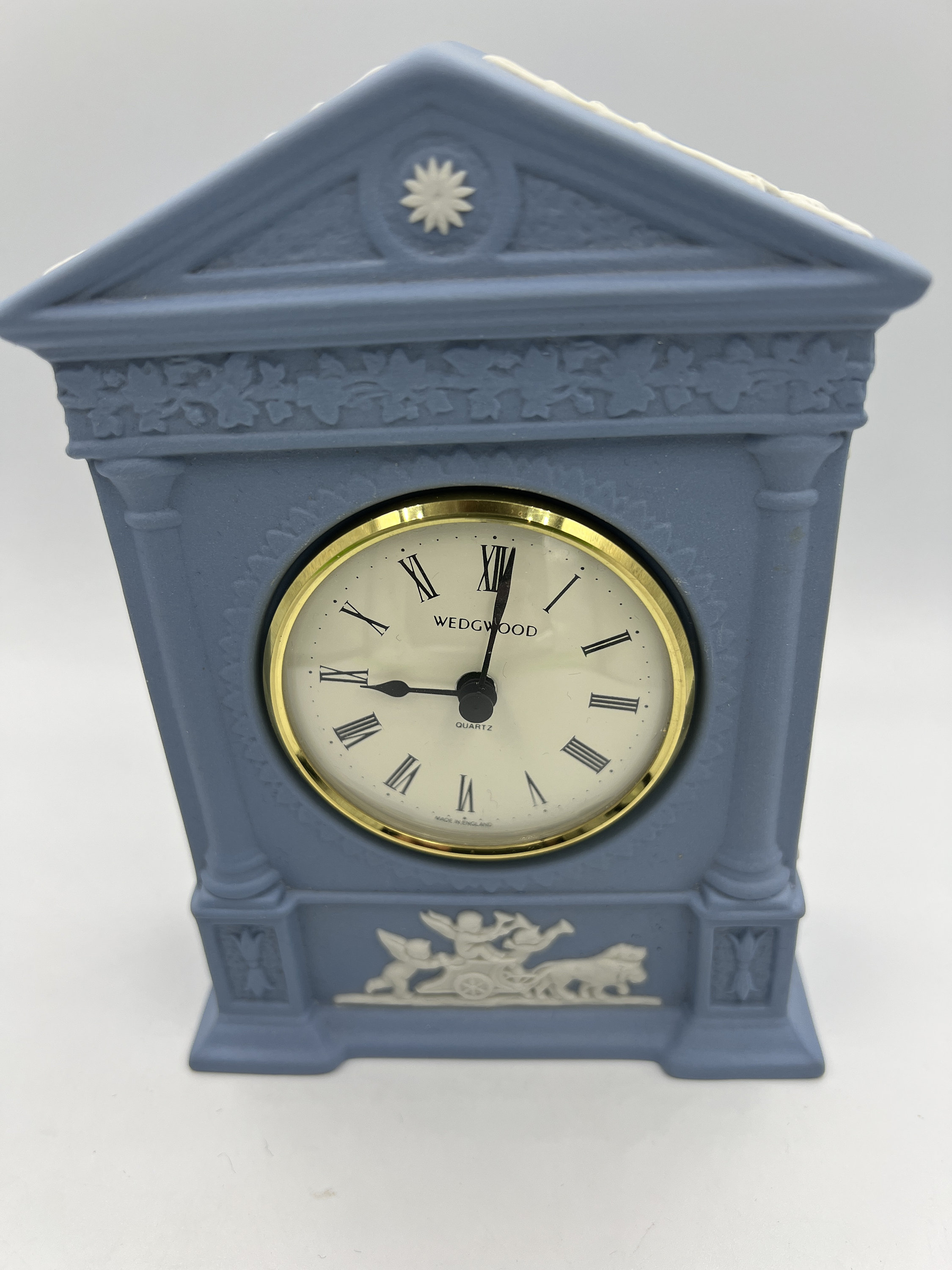 Wedgwood Blue Jasperware Quartz Clock Need Battery Excellent Etsy