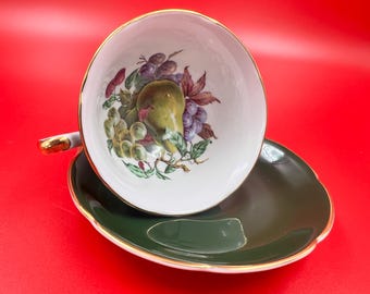 Elegant Saturated Green Tea Cup by Royal Grafton