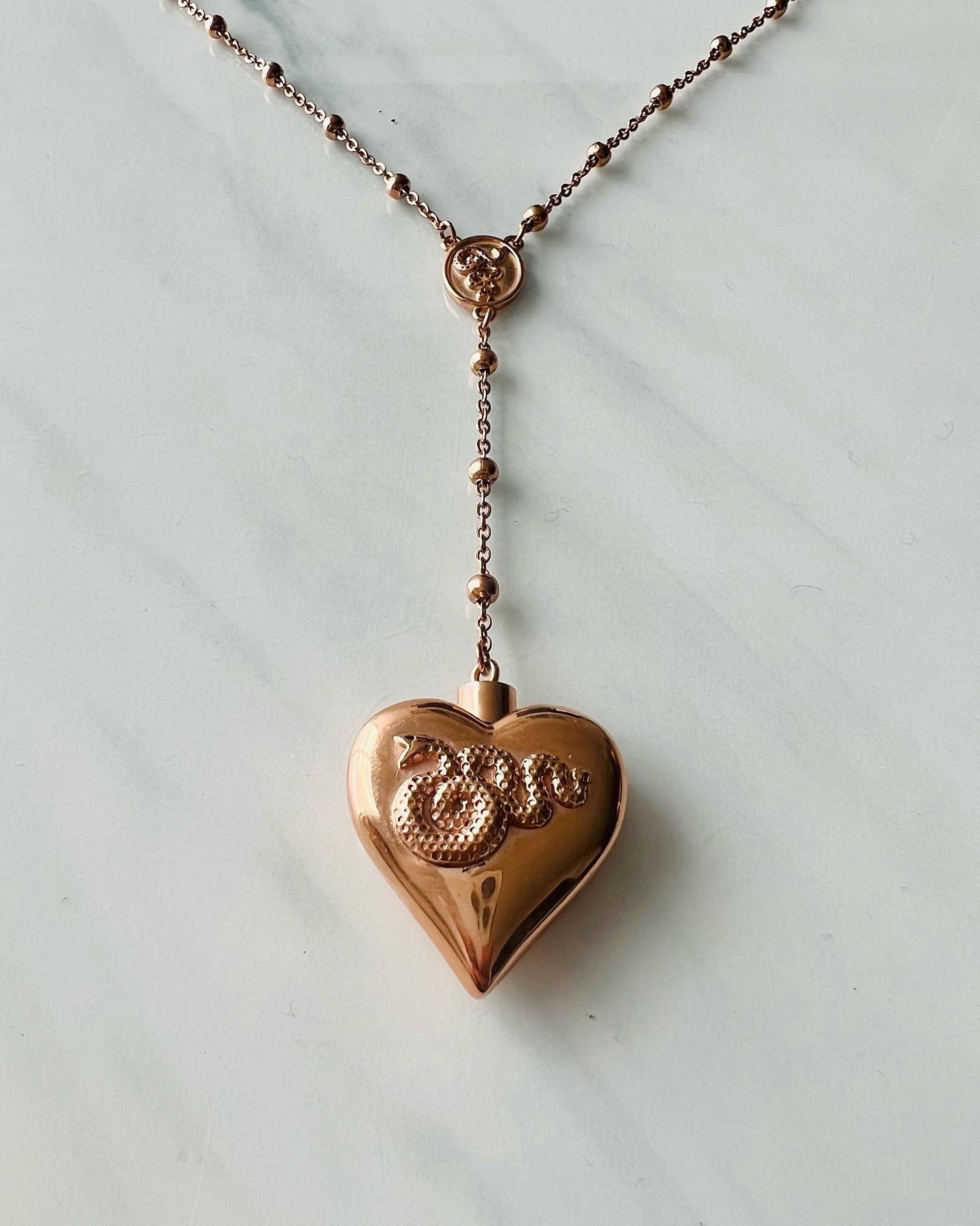 LDR Lana Style Stainless Steel Heart Necklace 3.0 Rose Gold - Etsy