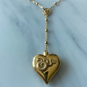 Del Rey Style LDR Stainless Steel Heart Necklace 5.0 - Ships from USA - Gold Plated