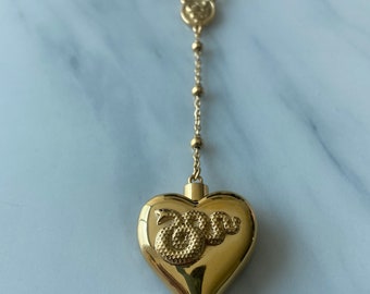 Lana Del Rey Style LDR Stainless Steel Heart Necklace 5.0 - Ships from USA - Gold Plated