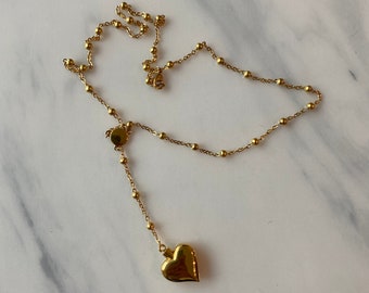 Lana Del Rey Style Heart Necklace/Rosary