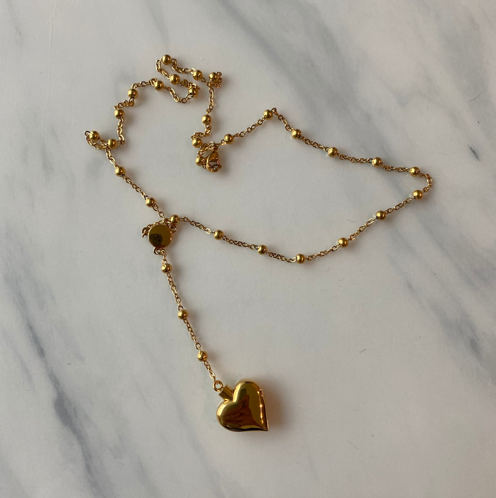 Del Rey Ldr Inspired Heart Stash Necklace