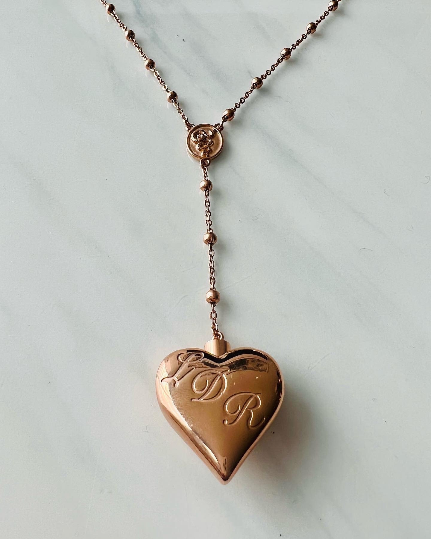 Stash Necklace 2.0 - Del Rey Ldr Inspired Heart Gold Plated