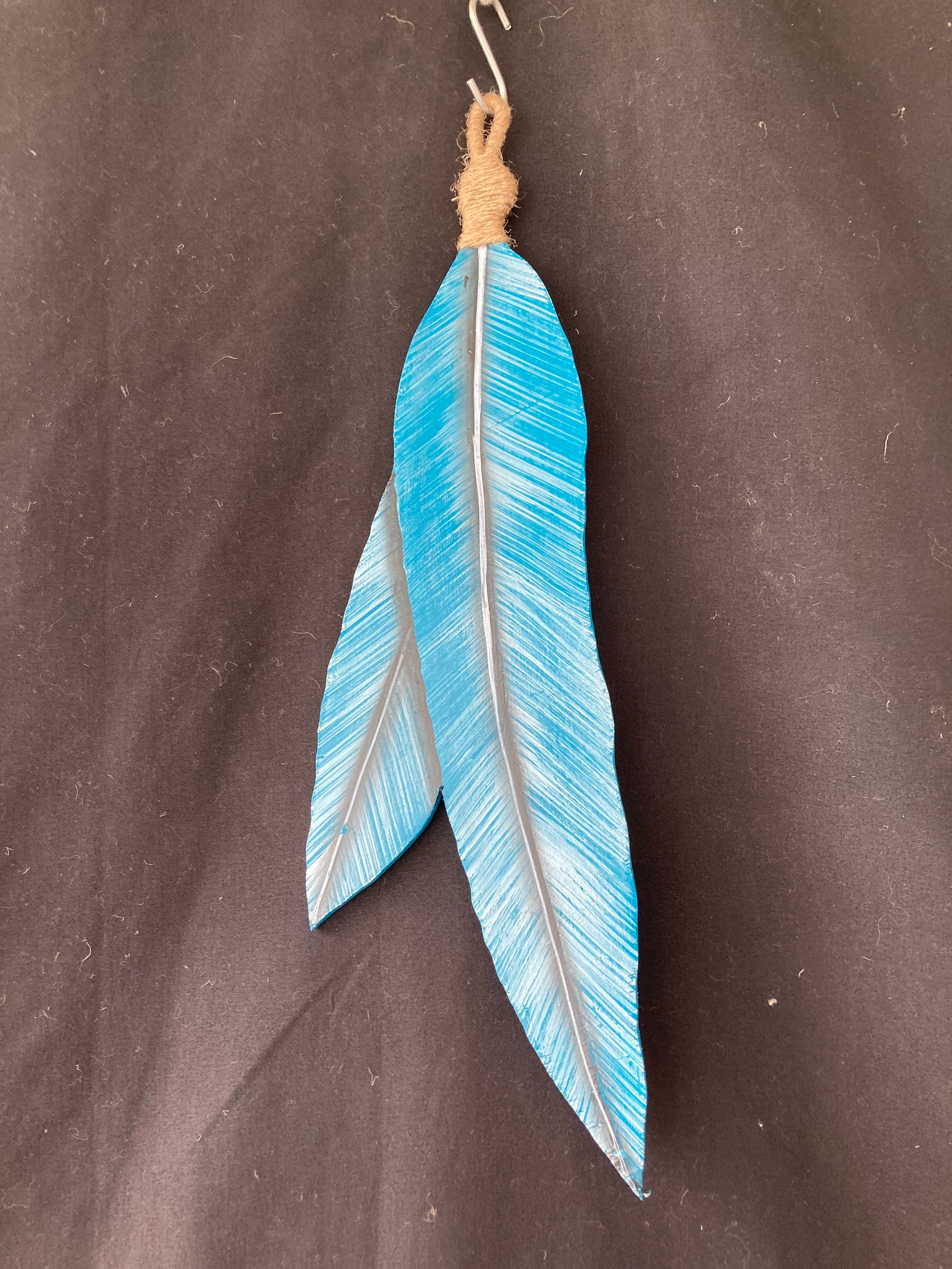 Wall Hanging 2 Feathers Native American Art Etsy