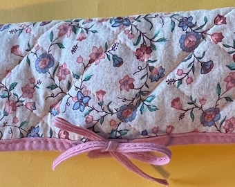 Kit de costura de viaje acolchado vintage / Hussif / Estuche de viaje