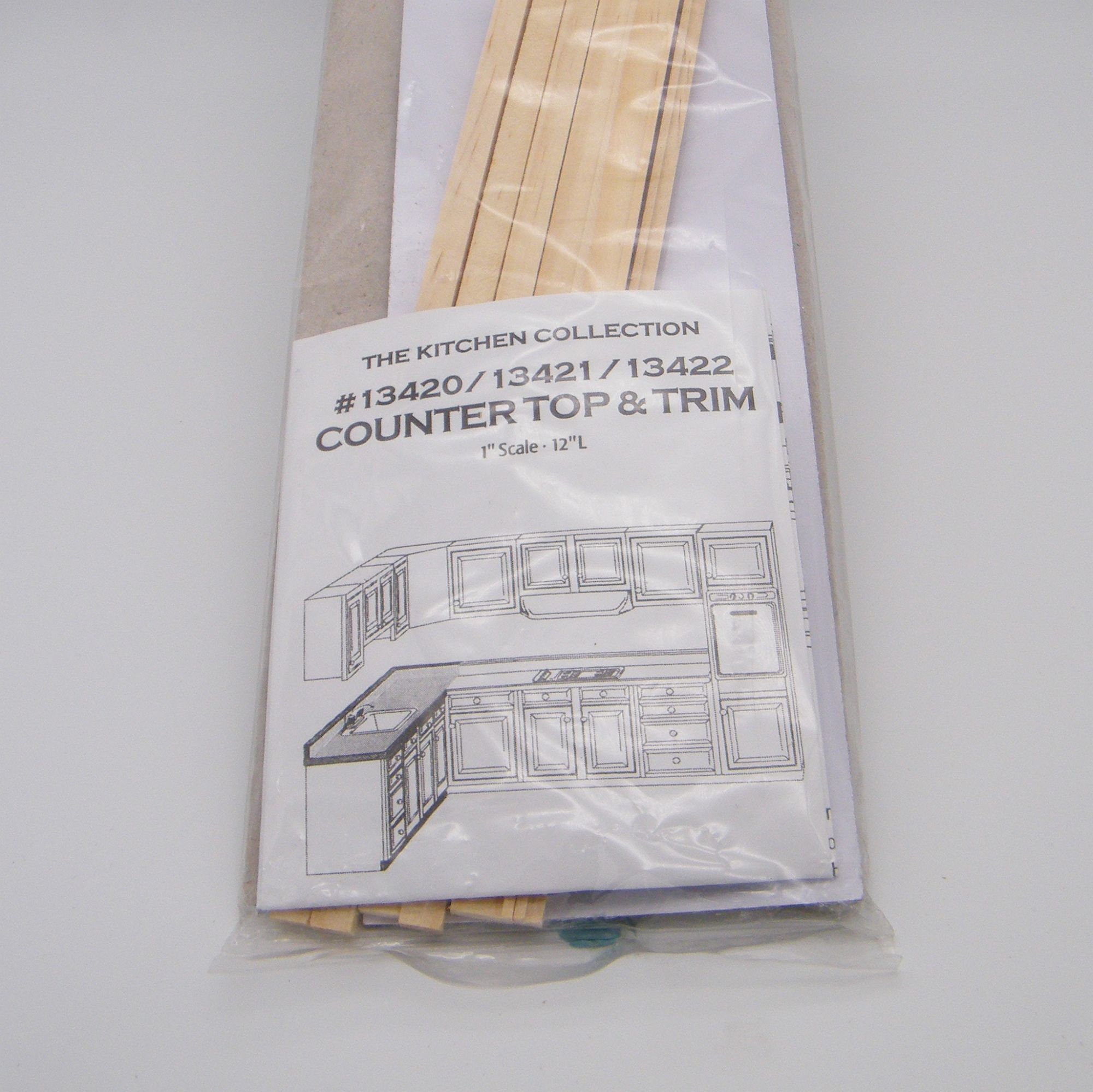 Dollhouse Miniature Kitchen Counter Top & Trim Kit by Etsy