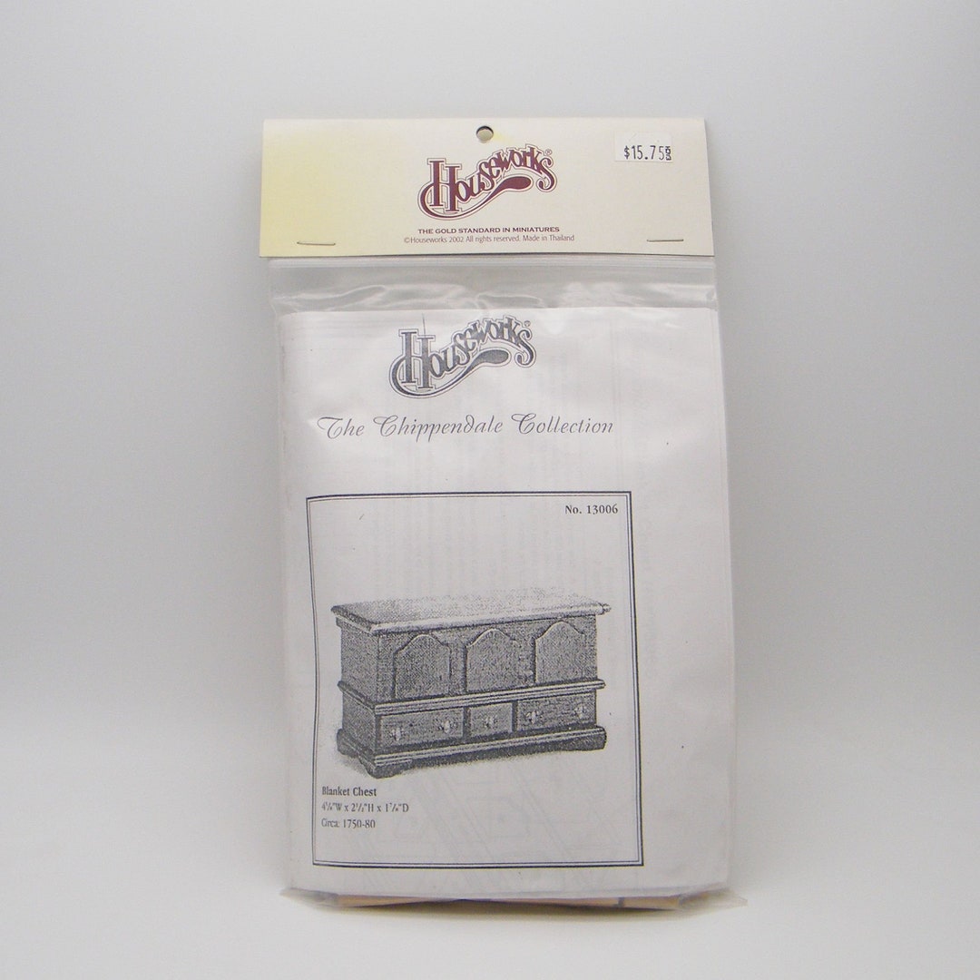 Dollhouse Miniature Blanket Chest Kit by Houseworks Ltd Etsy