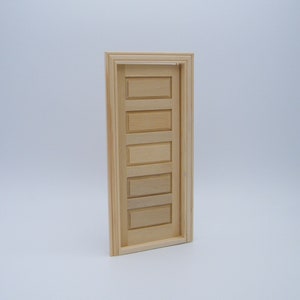 1:12th Scale 5-Panel Tradition Interior Dollhouse Door by Houseworks