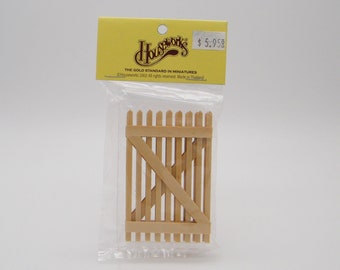 Dollhouse Miniature Wooden Picket Fence Gate by Houseworks Ltd