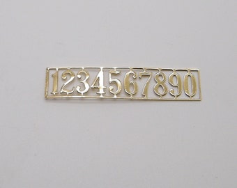 Dollhouse Miniature Brass House Numbers by Houseworks Ltd