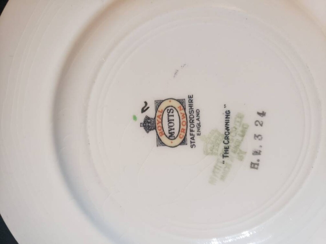 Myott Staffordshire Crown Fine China bowl and plate The Etsy