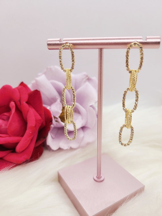 Korean Style Jewelry-simple Paper Clip Style Chain Dangle Drop