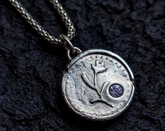 Wax Seal Flower Pendant