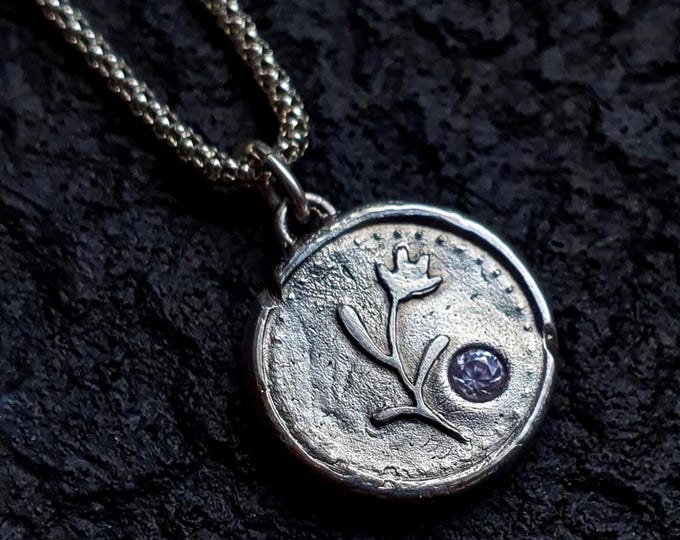 Wax Seal Flower Pendant