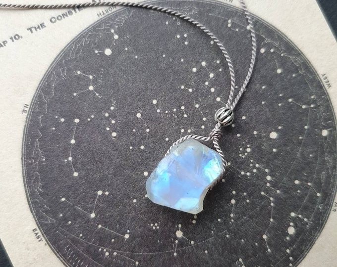 Raw Moonstone necklace