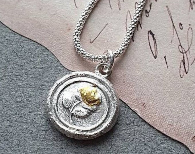 Wax Seal Rose pendant
