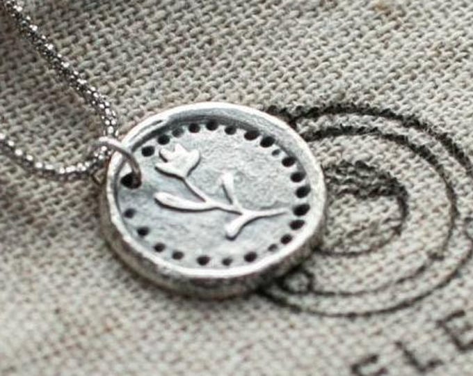 Wax Seal Flower Pendant