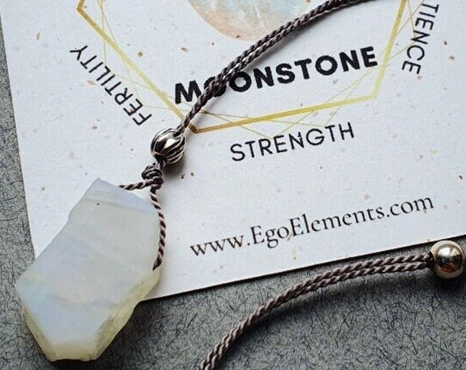 Raw Moonstone necklace