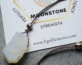 Raw Moonstone necklace