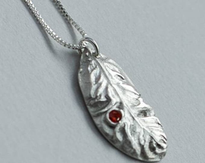 Keepsake feather talisman necklace