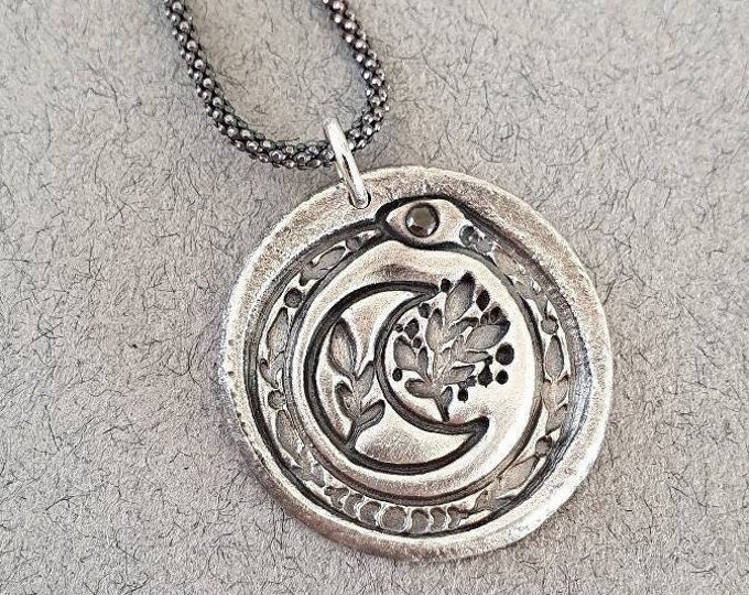 Ouroboros Snake pendant necklace