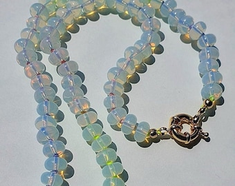 Opalite Hand Knotted Necklace
