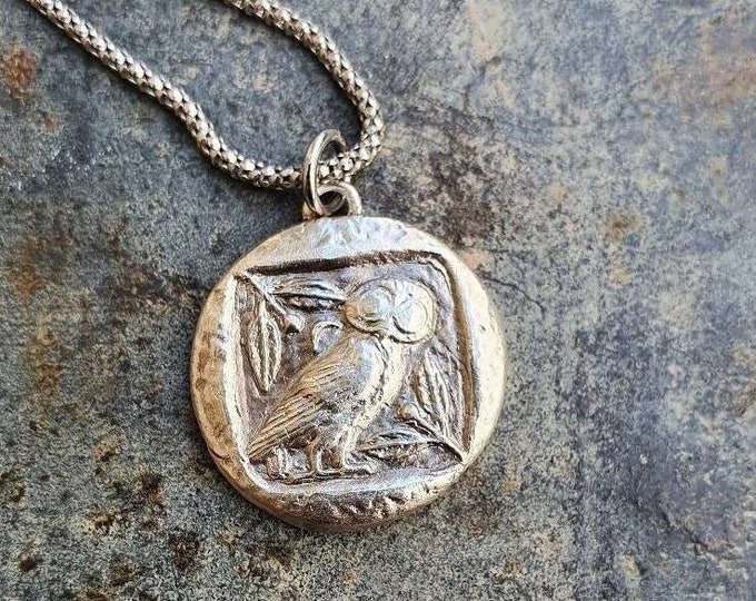 Owl wax seal necklace