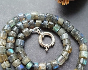 Hand-knotted Labradorite necklace