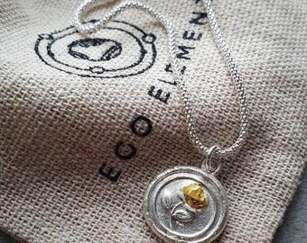 Wax Seal Rose Pendant
