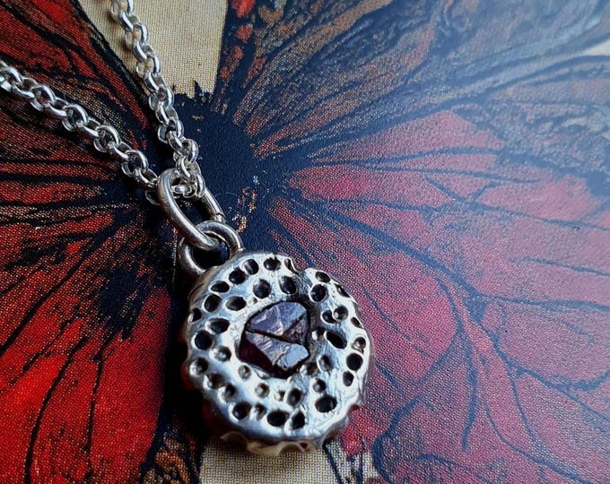 Raw Sapphire Pebble Necklace