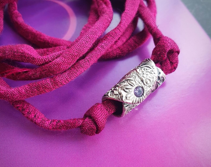 Artisan Silver Tube Bracelet