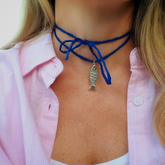 Sardine Fish Pendant Necklace