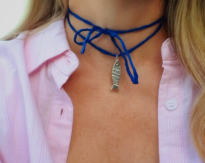 Sardine Fish Pendant Necklace