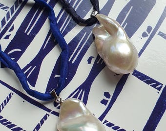 White Baroque Pearl Necklace