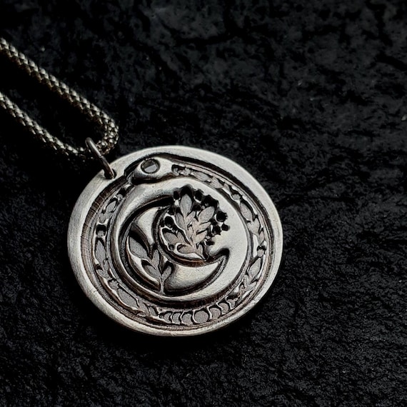 Ouroboros Snake pendant necklace