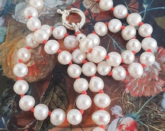 Custom Hand Knotted Pearl Necklace