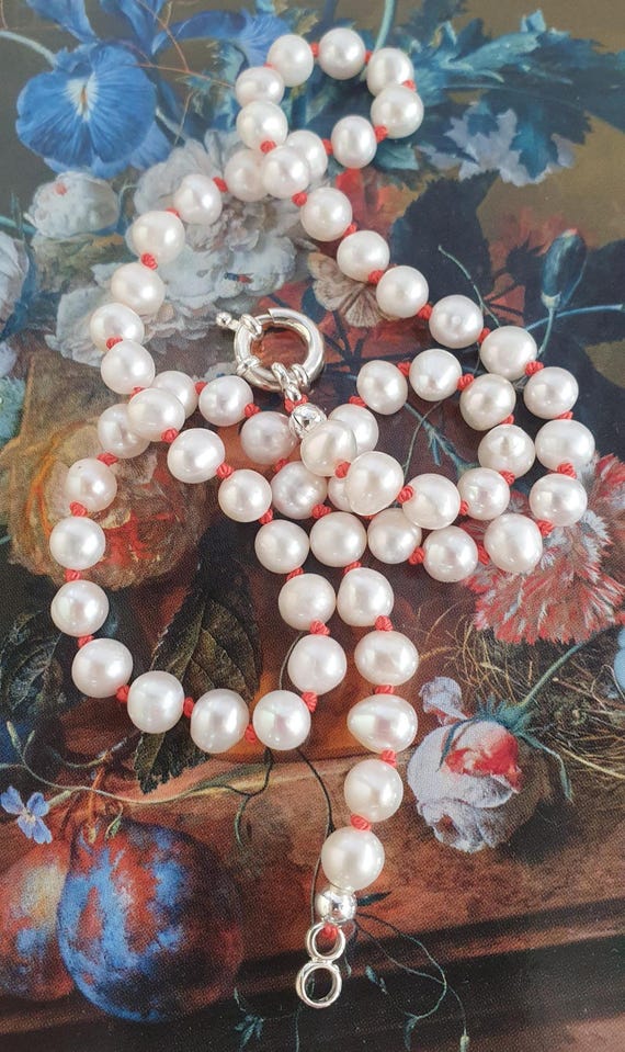 Custom Hand Knotted Pearl Necklace