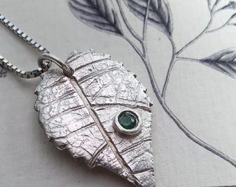 Forest Leaf Pendant Necklace