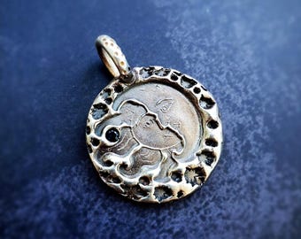 Moon and Sun Sapphire Necklace